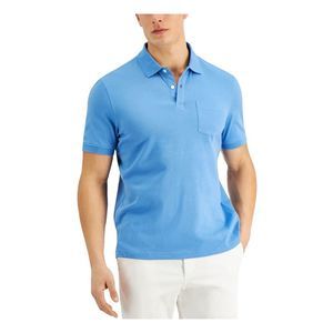 CLUBROOM Mens Light Blue Classic Fit Polo S